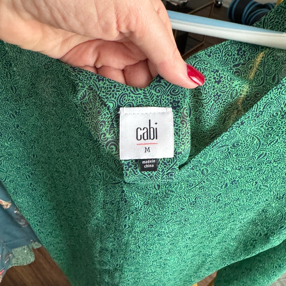 CAbi Emerald Paisley Top